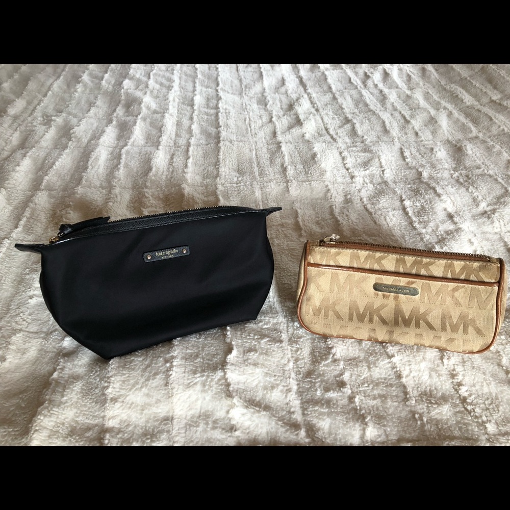 Kate Spade & Michael Kors cosmetic bags